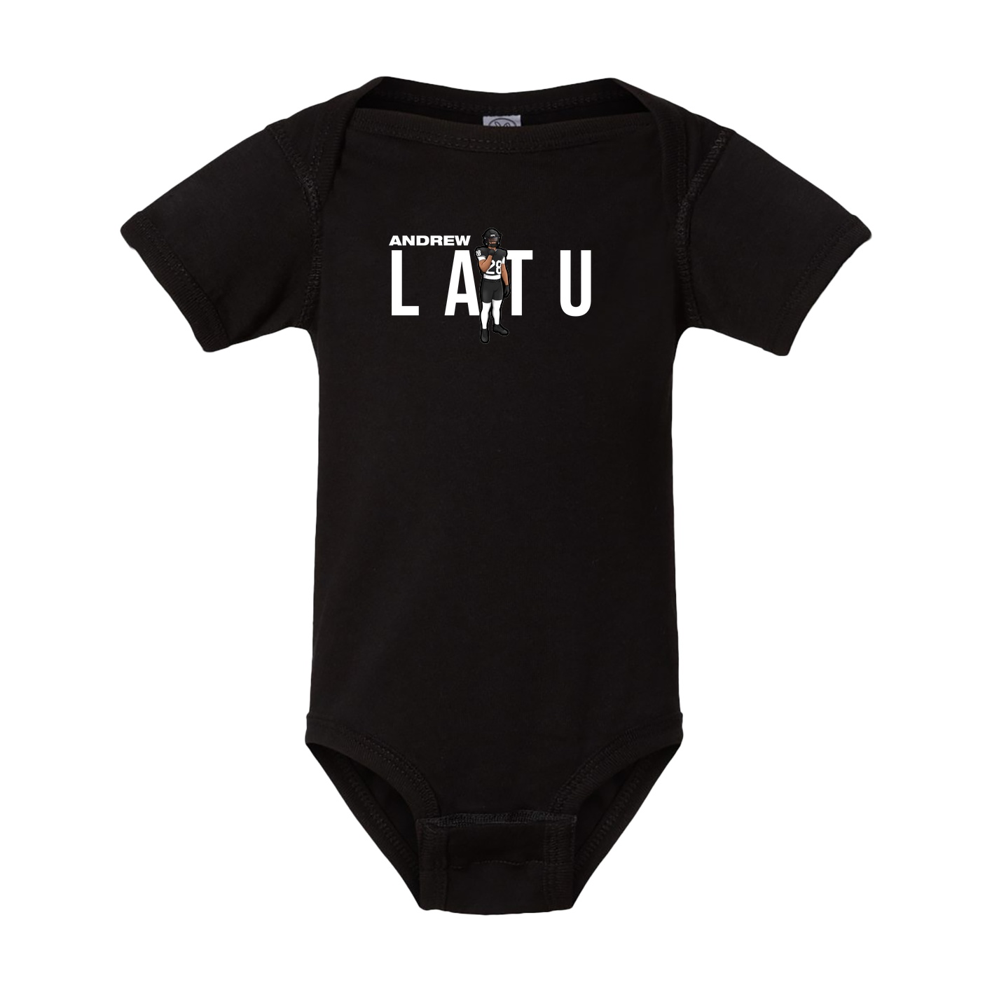 Baby Onesie — Player Name in Black