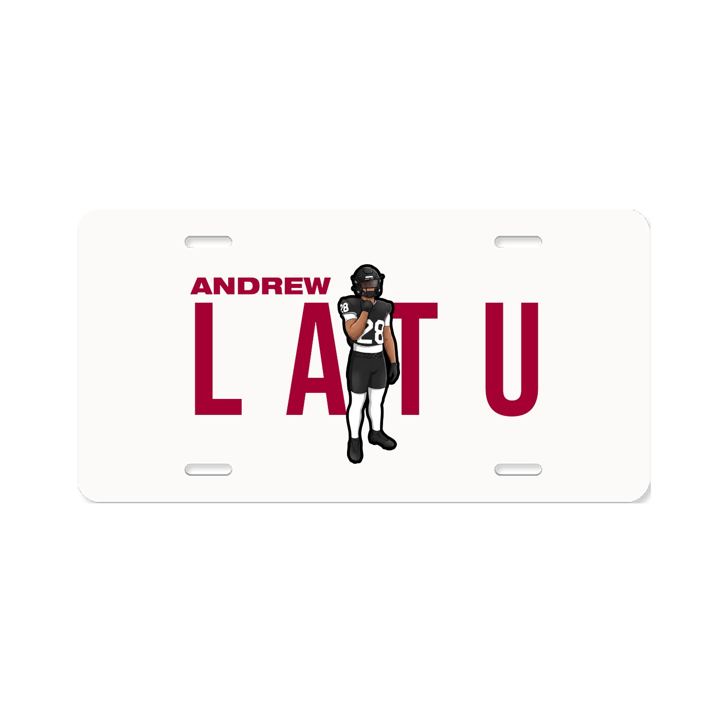 License Plate — Player Name in Classic