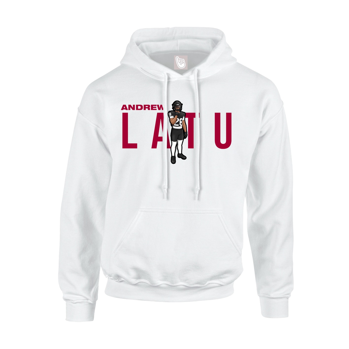 Youth Hoodie — Player Name in White