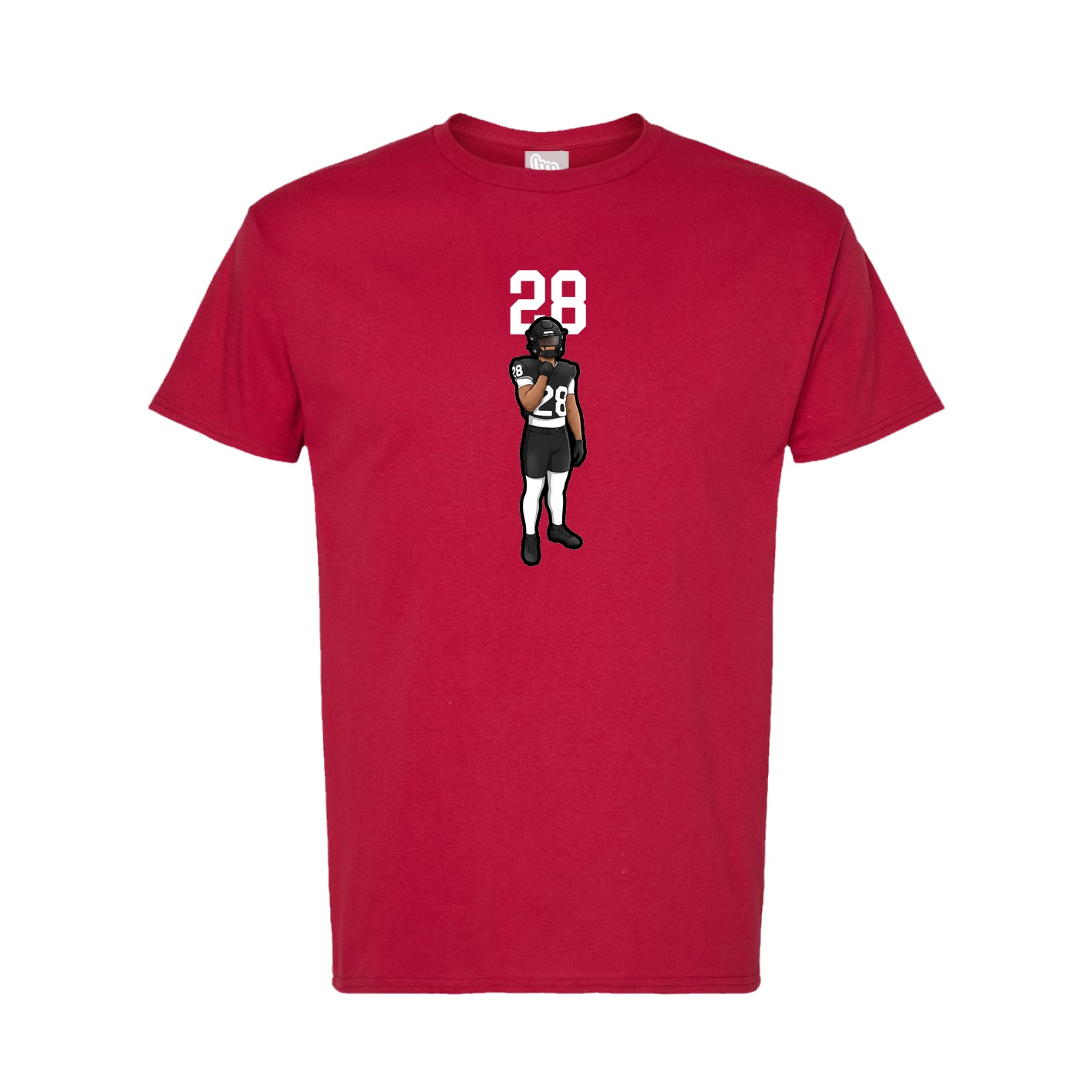 Tee — Number Top in Crimson
