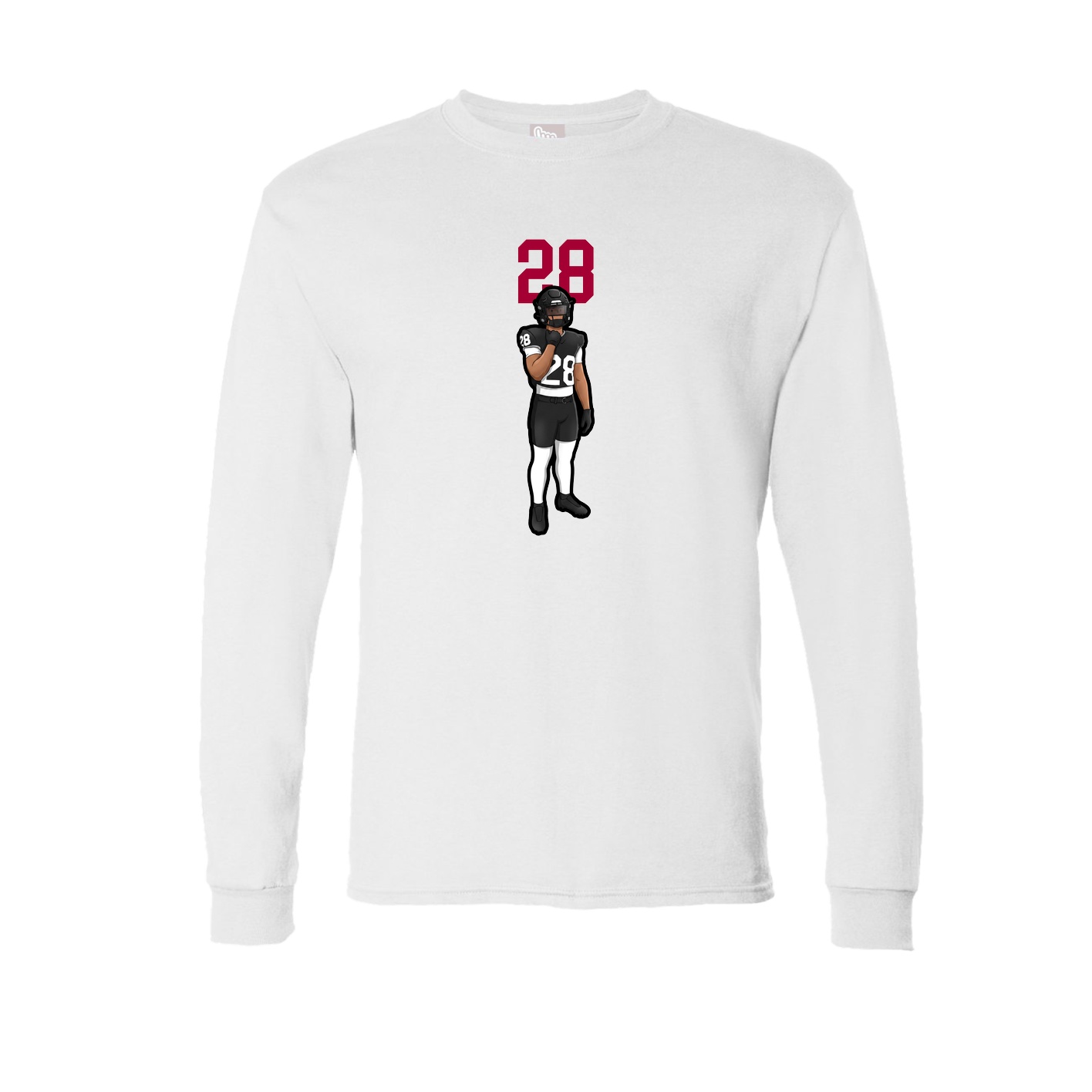 Long Sleeve Tee — Number Top in White