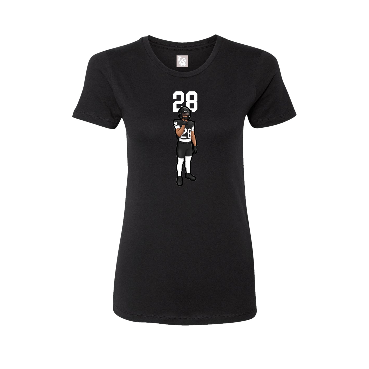 Womens Tee — Number Top in Black