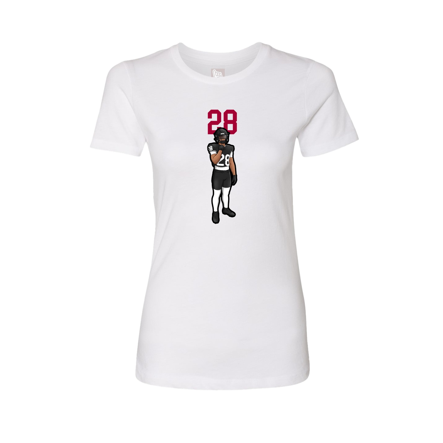Womens Tee — Number Top in White