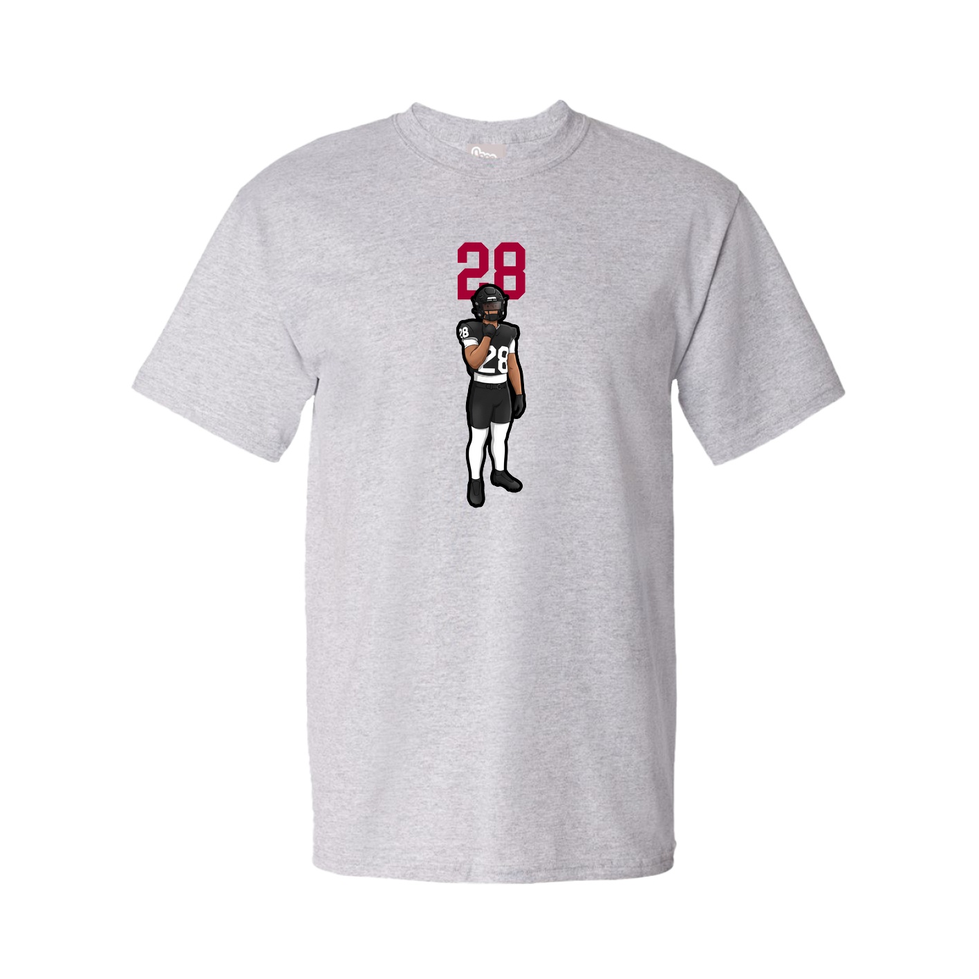Youth Tee — Number Top in Grey