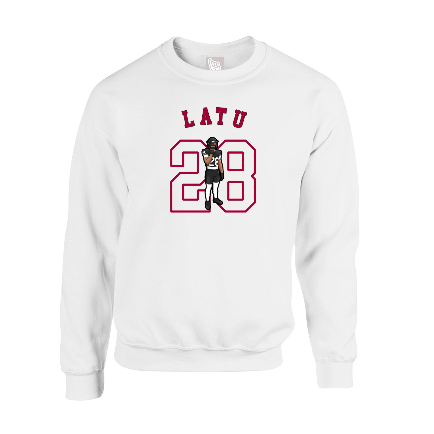 Fleece Crew — Shirsey Arch in White