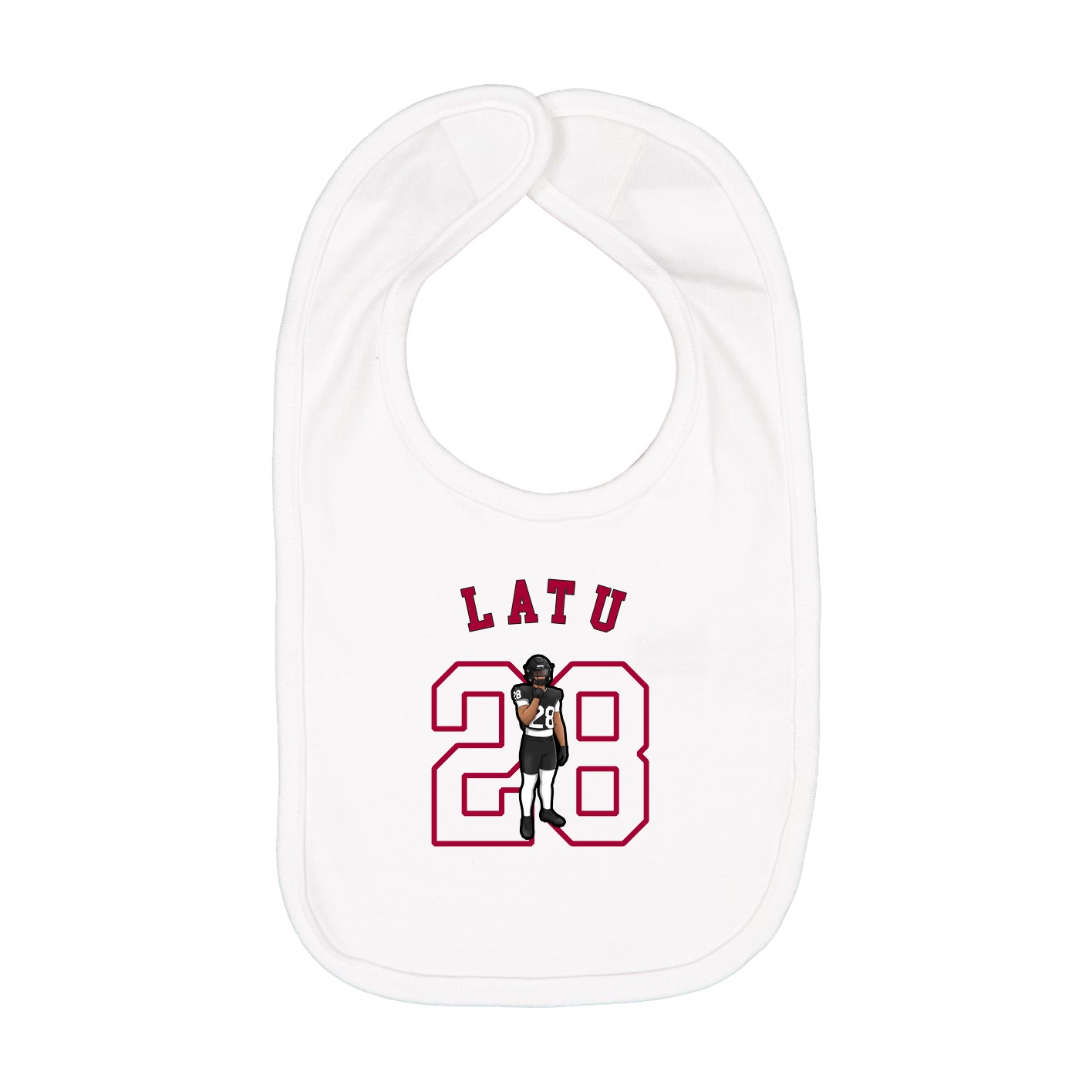 Infant Bib — Shirsey Arch in White