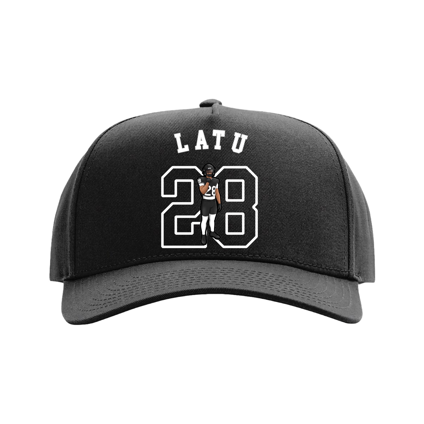 Full Fabric Five-Panel Champ Cap — Shirsey Arch in Black