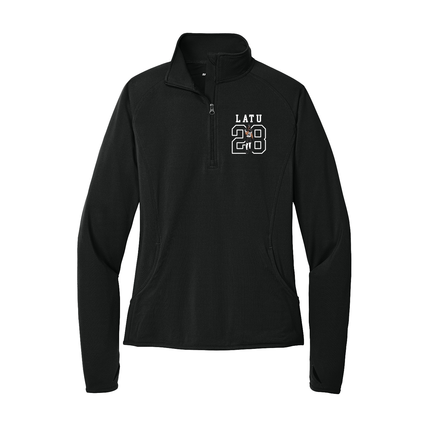 Women's Q-Zip Pullover — Shirsey in Black