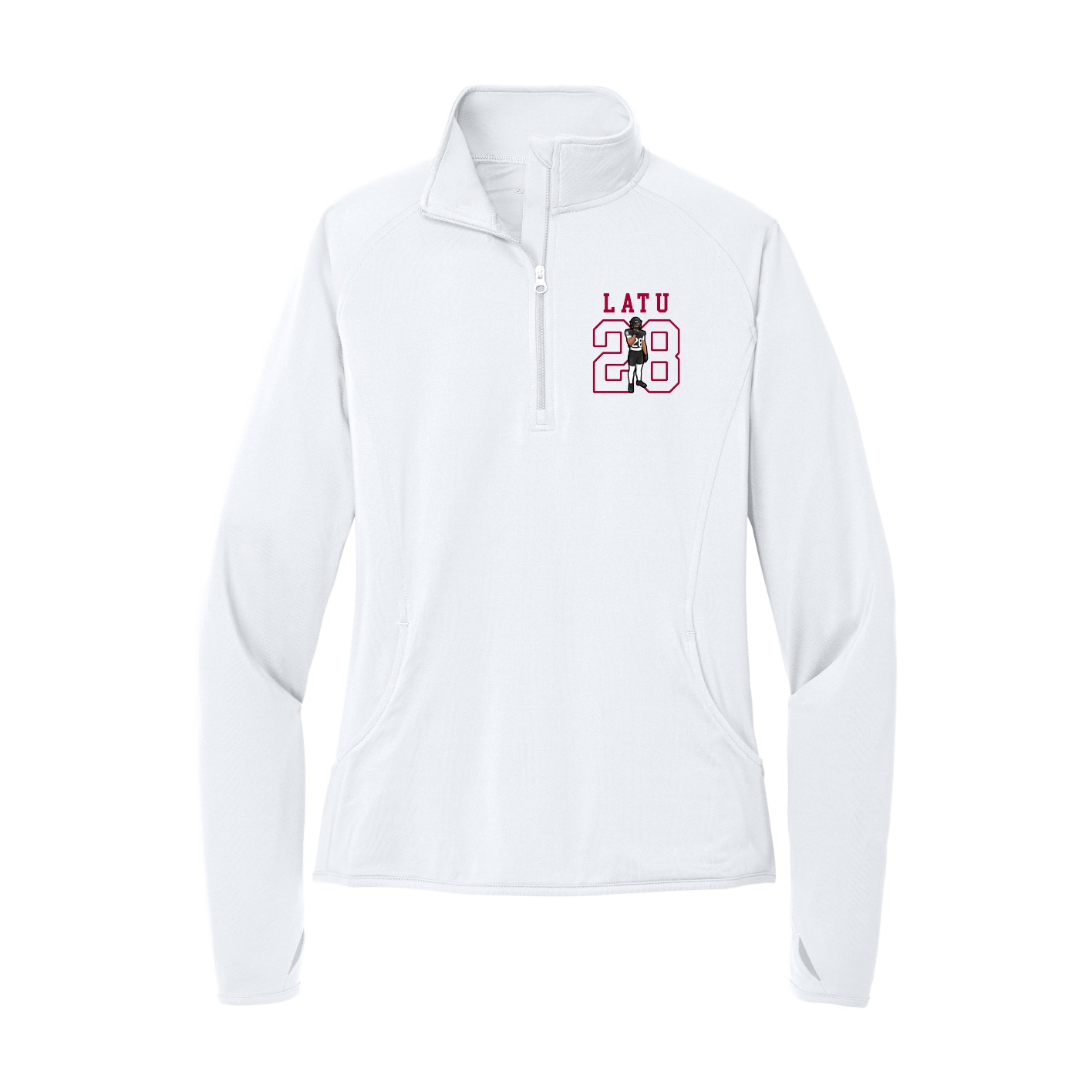 Women's Q-Zip Pullover — Shirsey in White