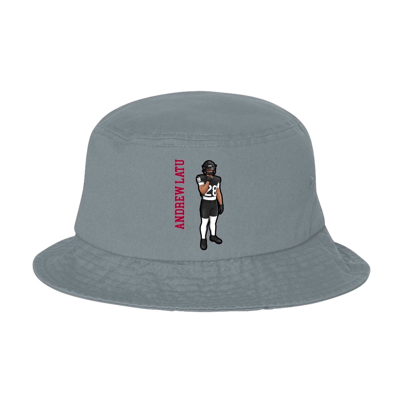 Bucket Cap — Name Vertical in Grey