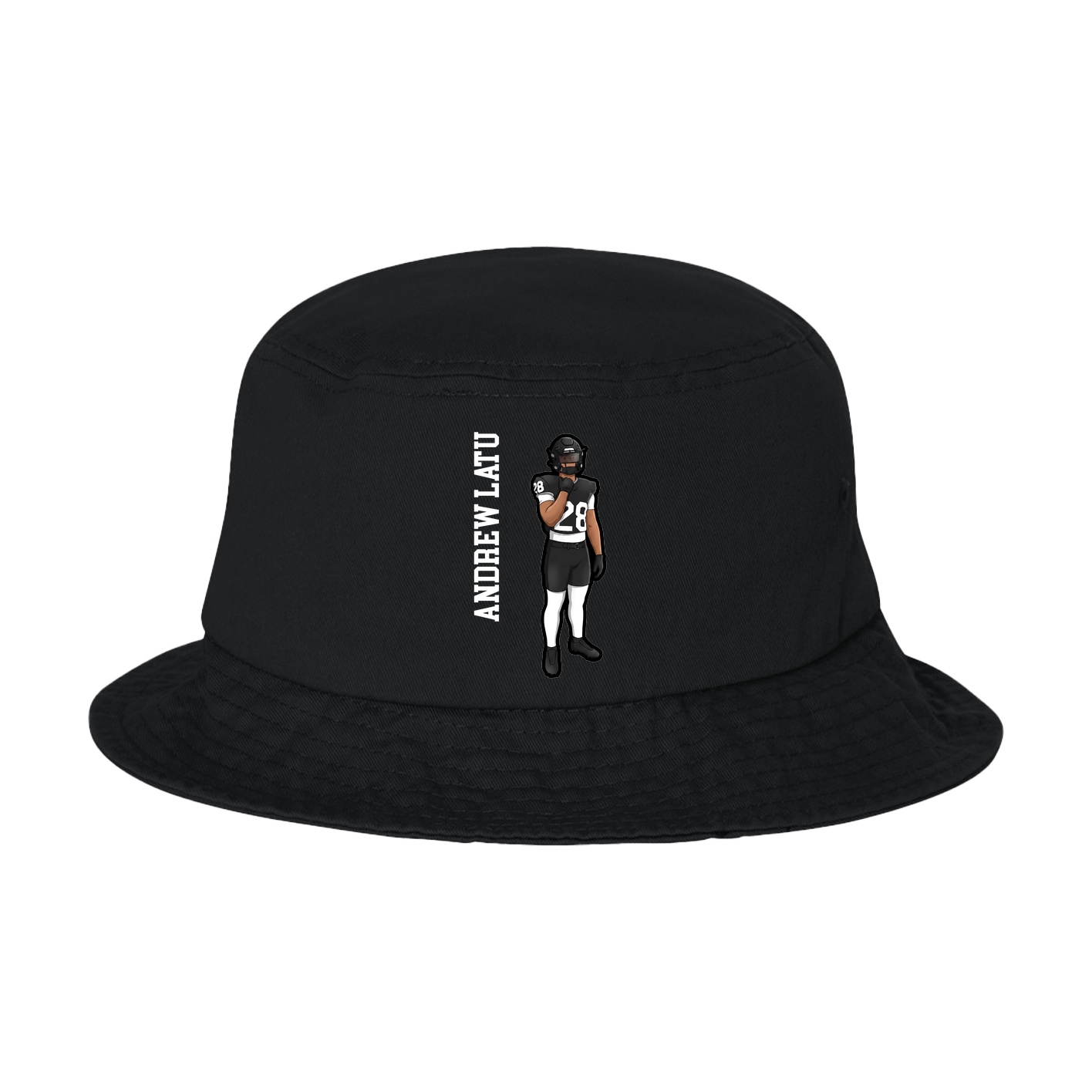 Bucket Cap — Name Vertical in Black