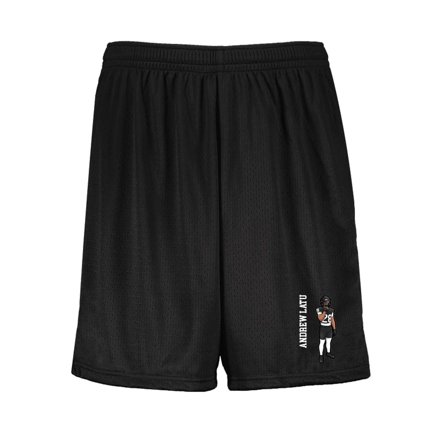Shorts — Name Vertical in Black