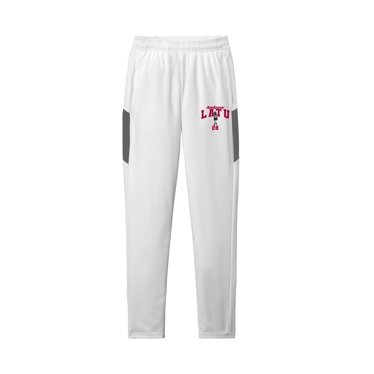 Team Travel Pant — Signature Arch in White/Grey