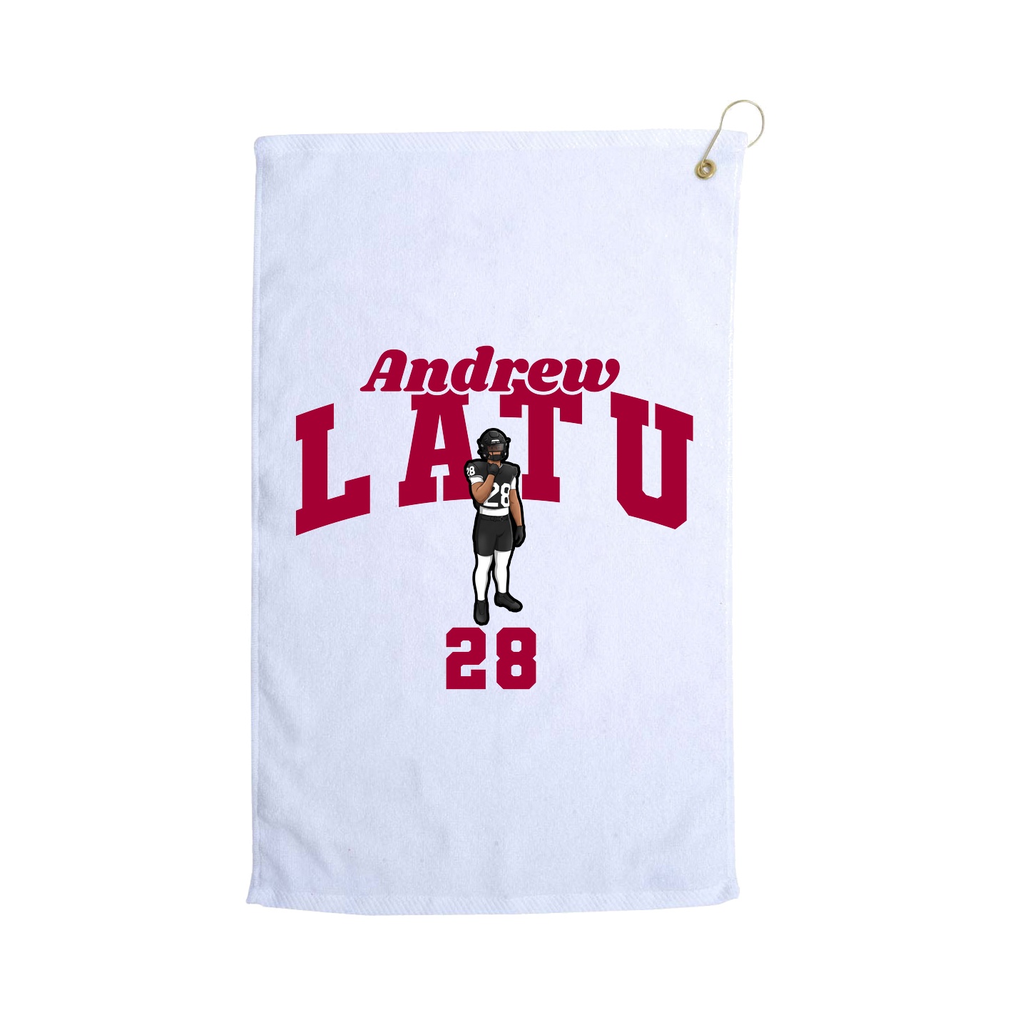 Golf Towel — Signature Arch in White
