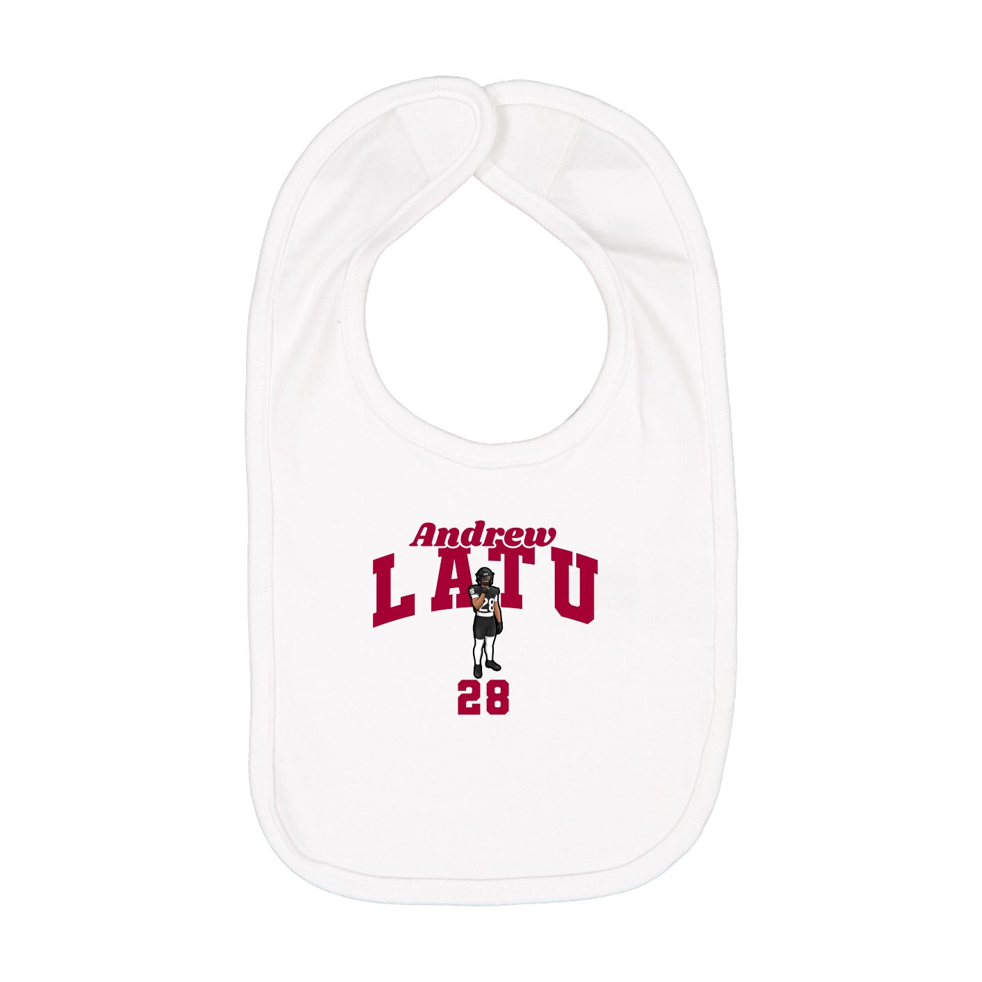 Infant Bib — Signature Arch in White