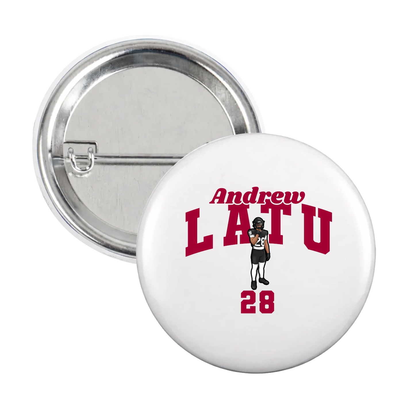 Game Day Button — Signature Arch in White
