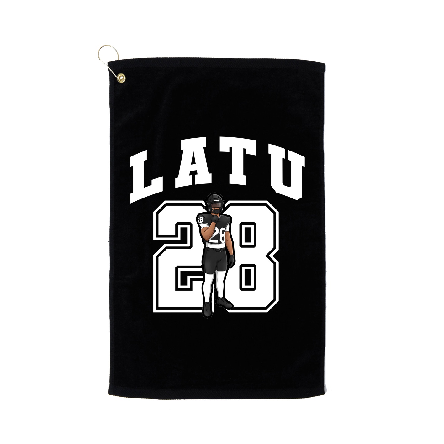 Golf Towel — Number in Black