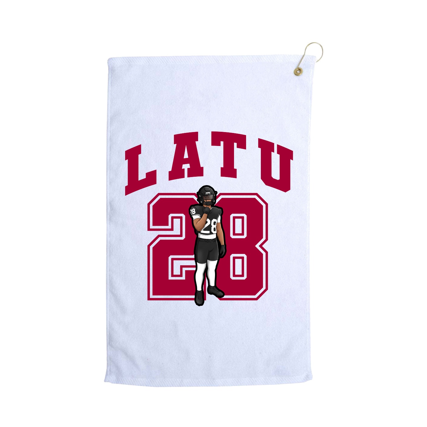Golf Towel — Number in White