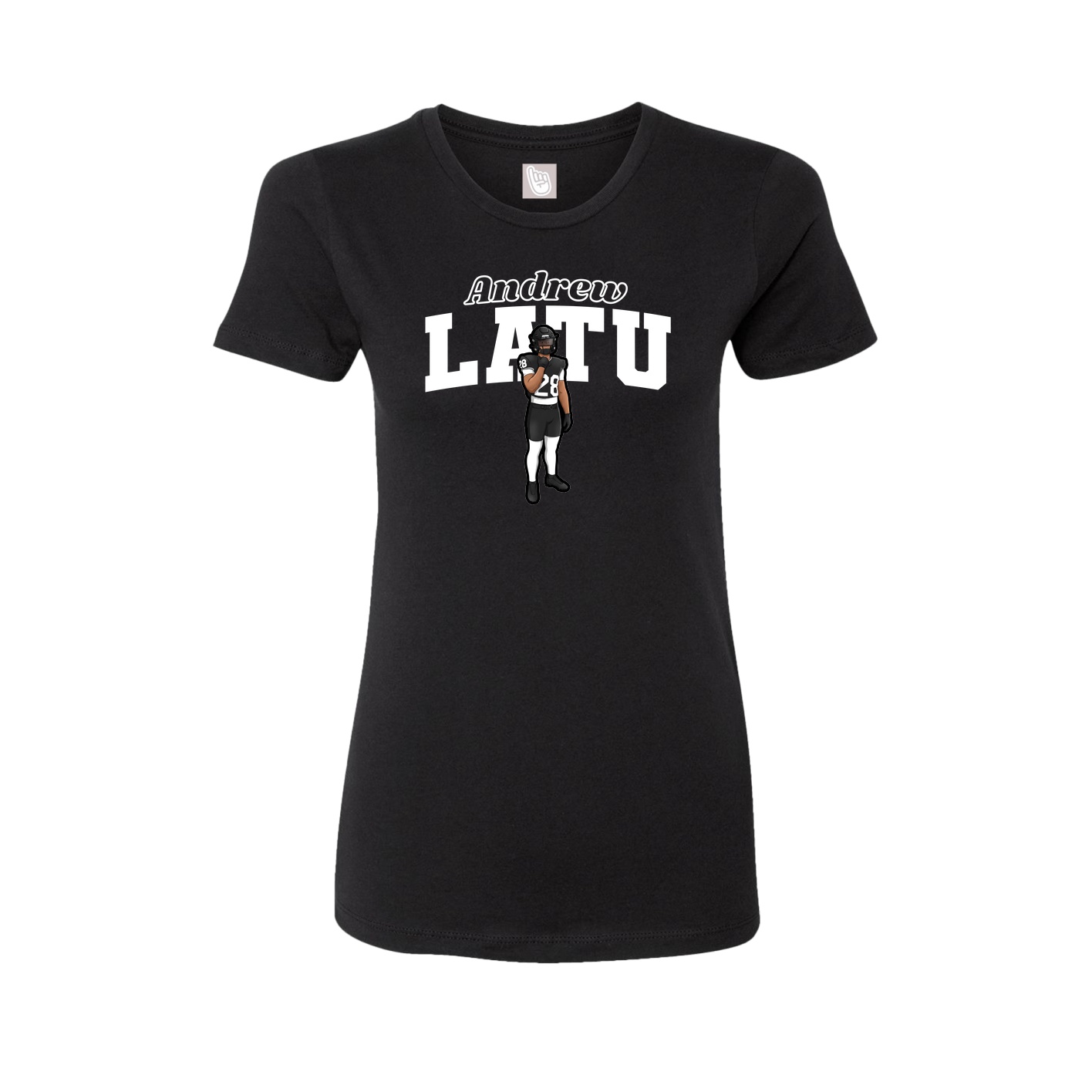 Womens Tee — Name Arch in Black