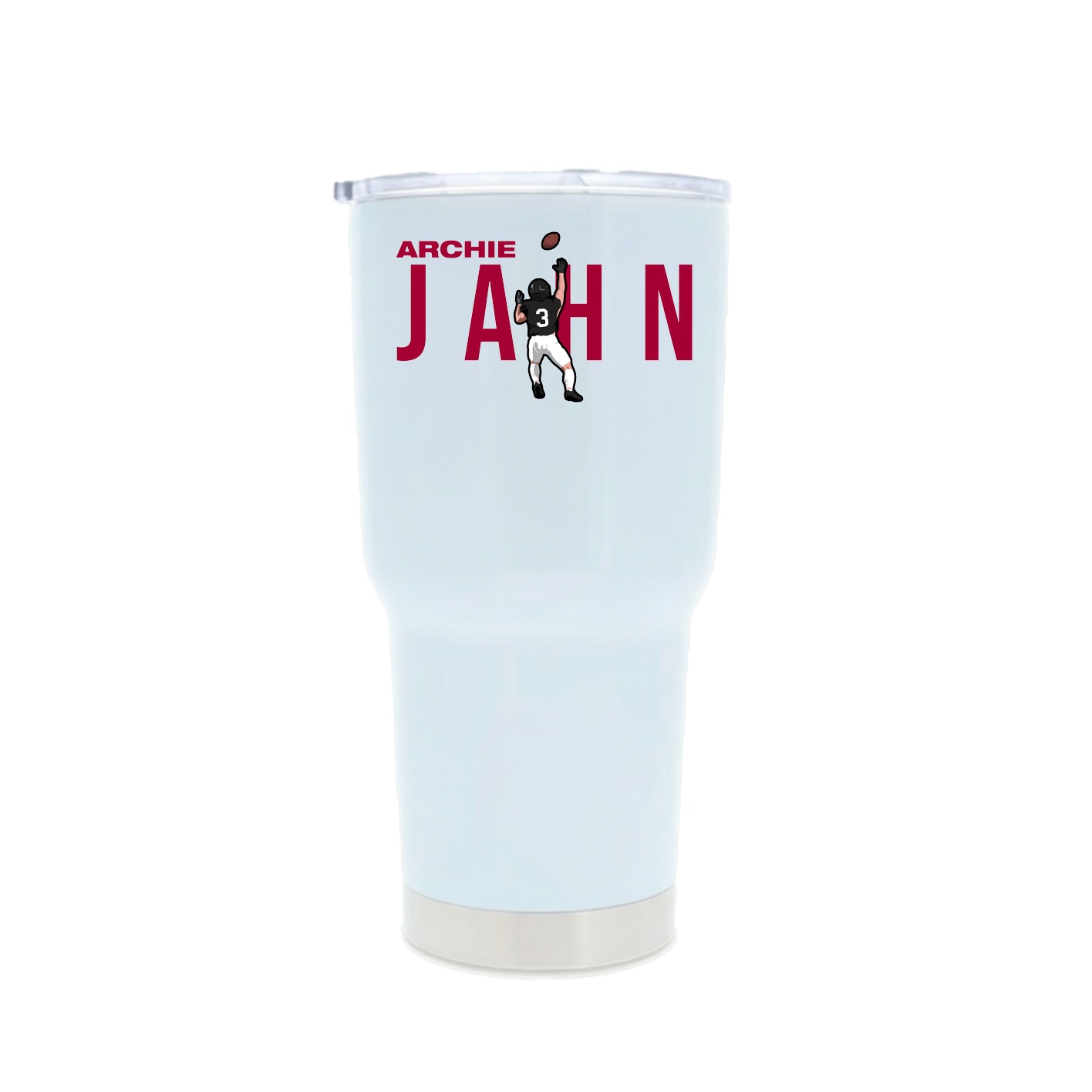 30oz Stainless Steel Tumbler — Player Name in White