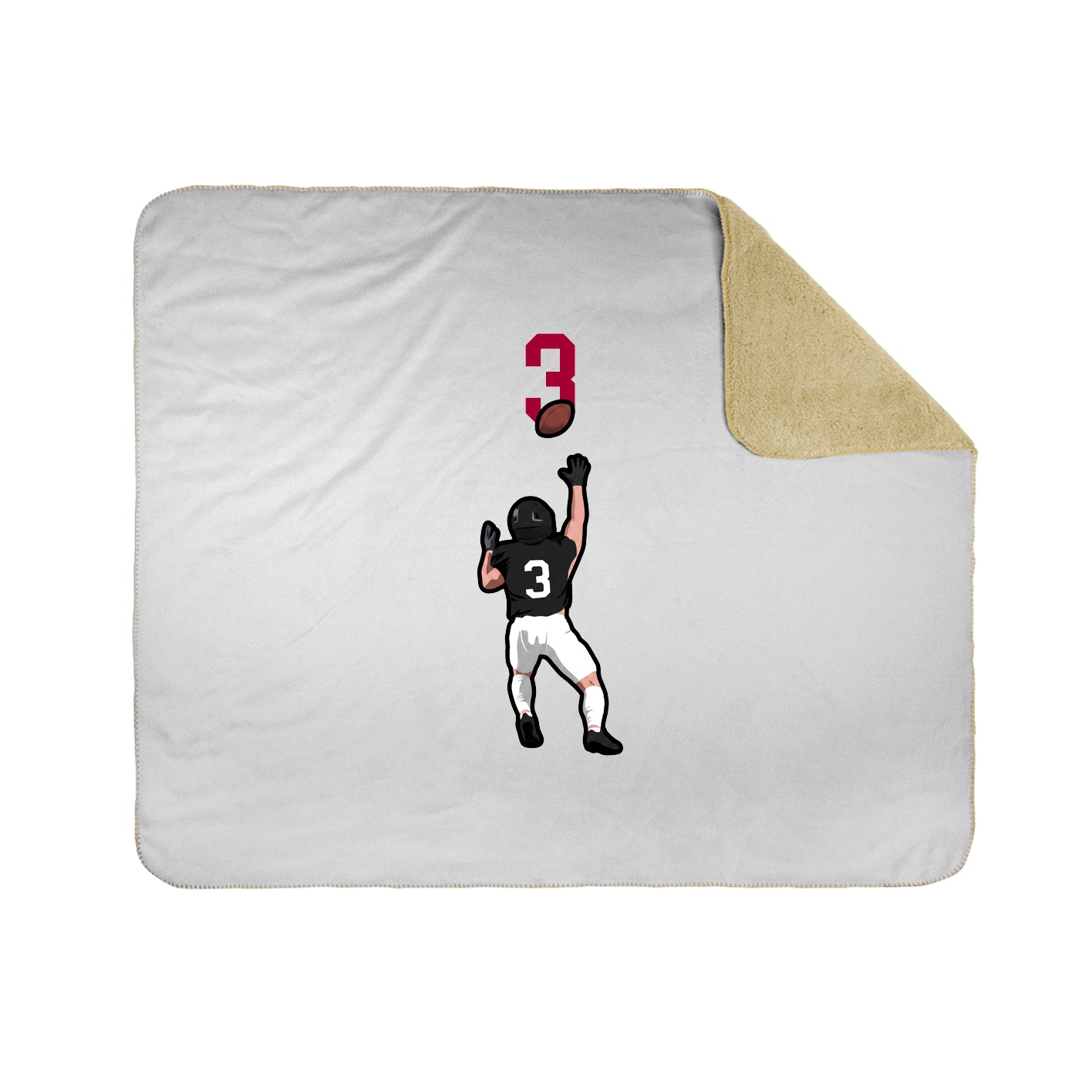 Throw Blanket — Number Top in White