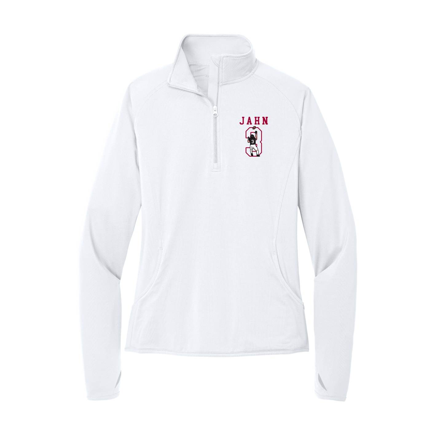 Women's Q-Zip Pullover — Shirsey in White