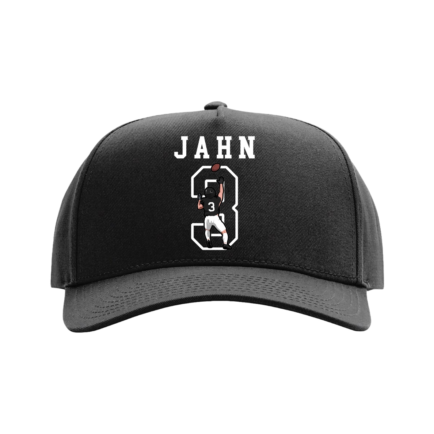 Full Fabric Five-Panel Champ Cap — Shirsey in Black