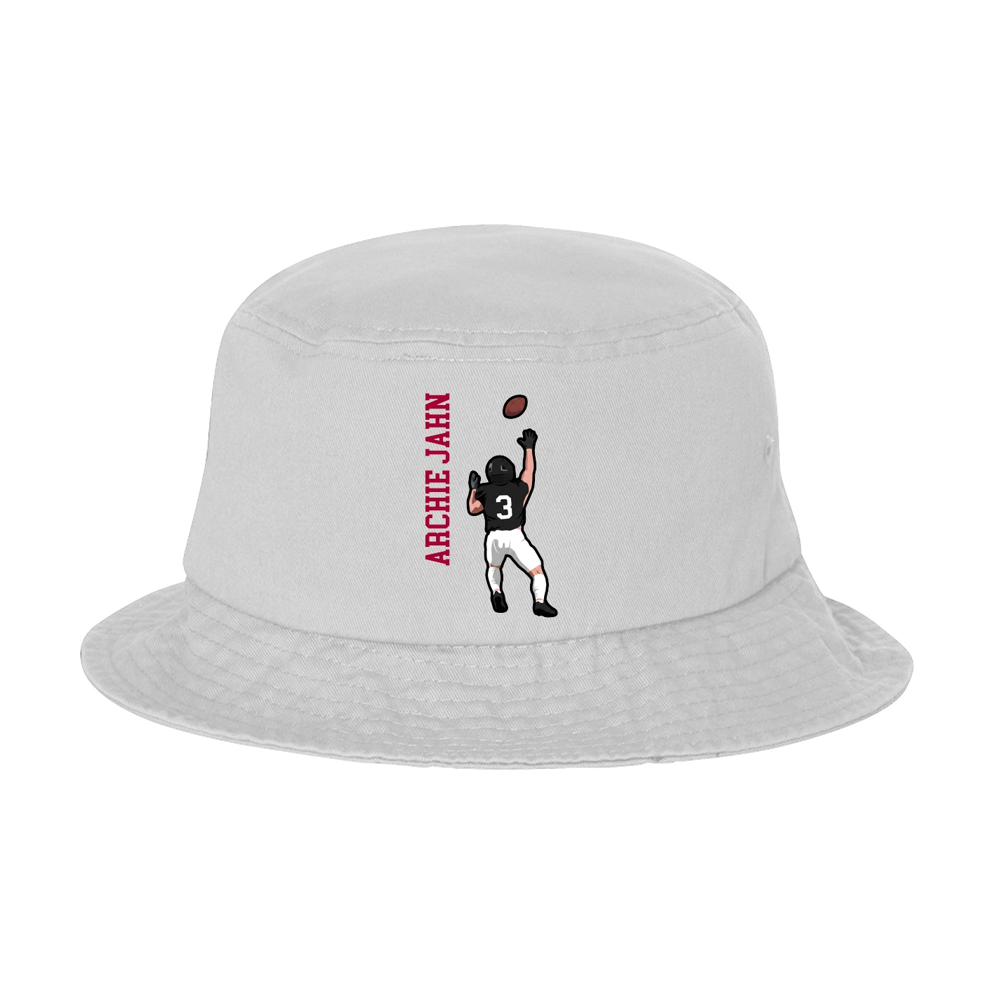 Bucket Cap — Name Vertical in White