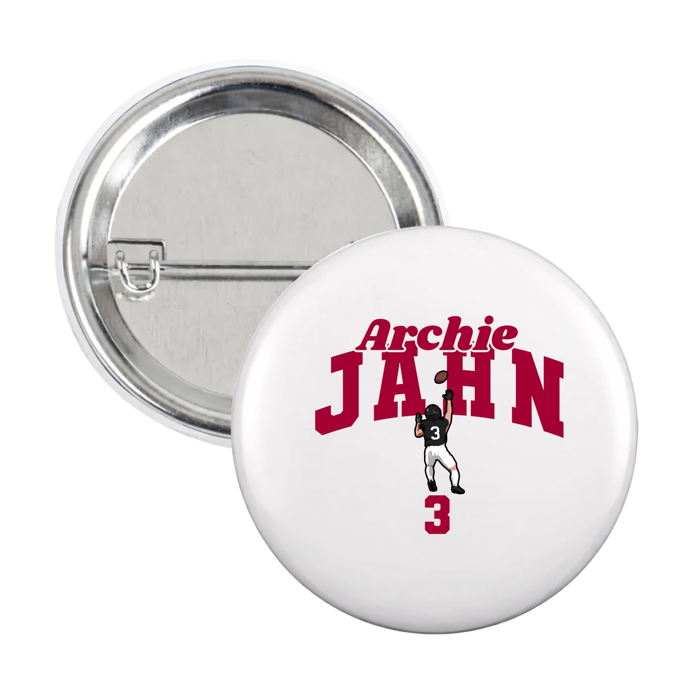 Game Day Button — Signature Arch in White