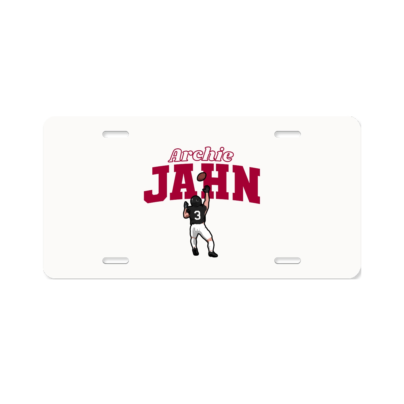License Plate — Name Arch in Classic