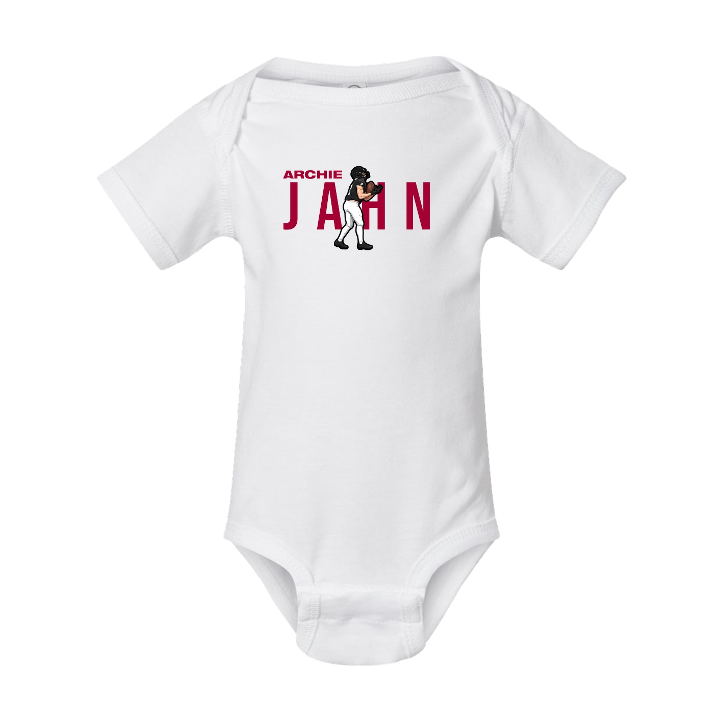 Baby Onesie — Player Name in White