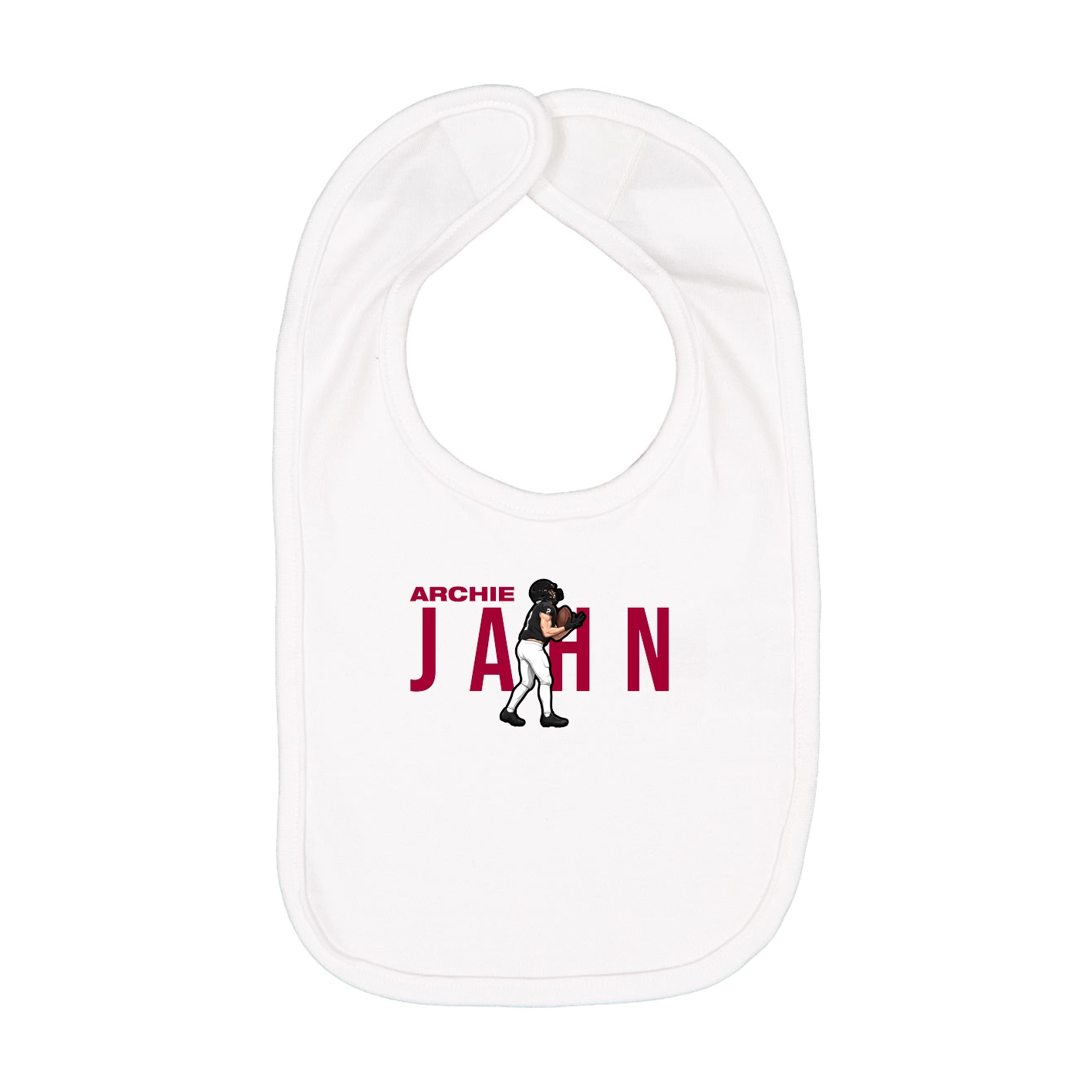 Infant Bib — Player Name in White