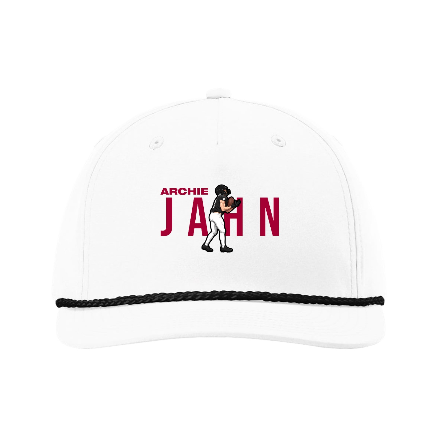 Five-Panel Classic Rope Cap — Player Name in White