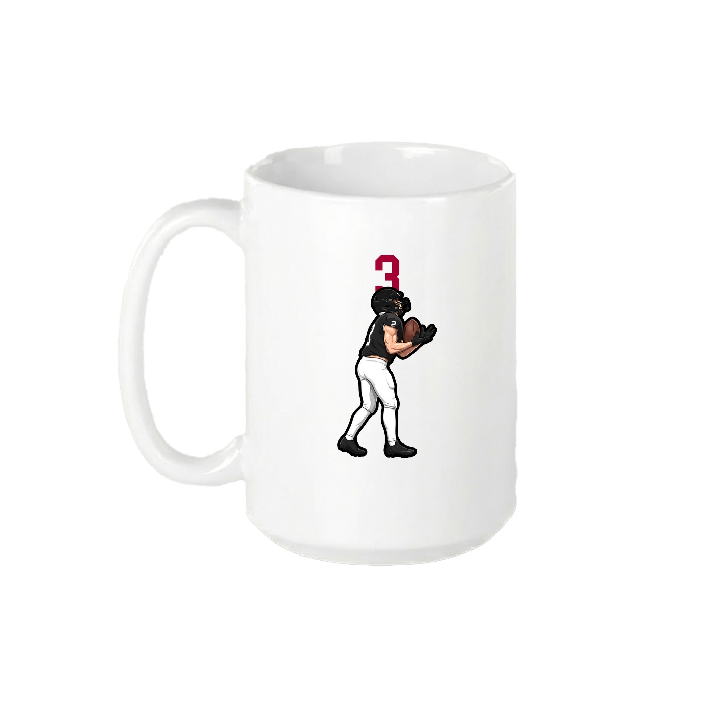 15oz Coffee Mug — Number Top in White