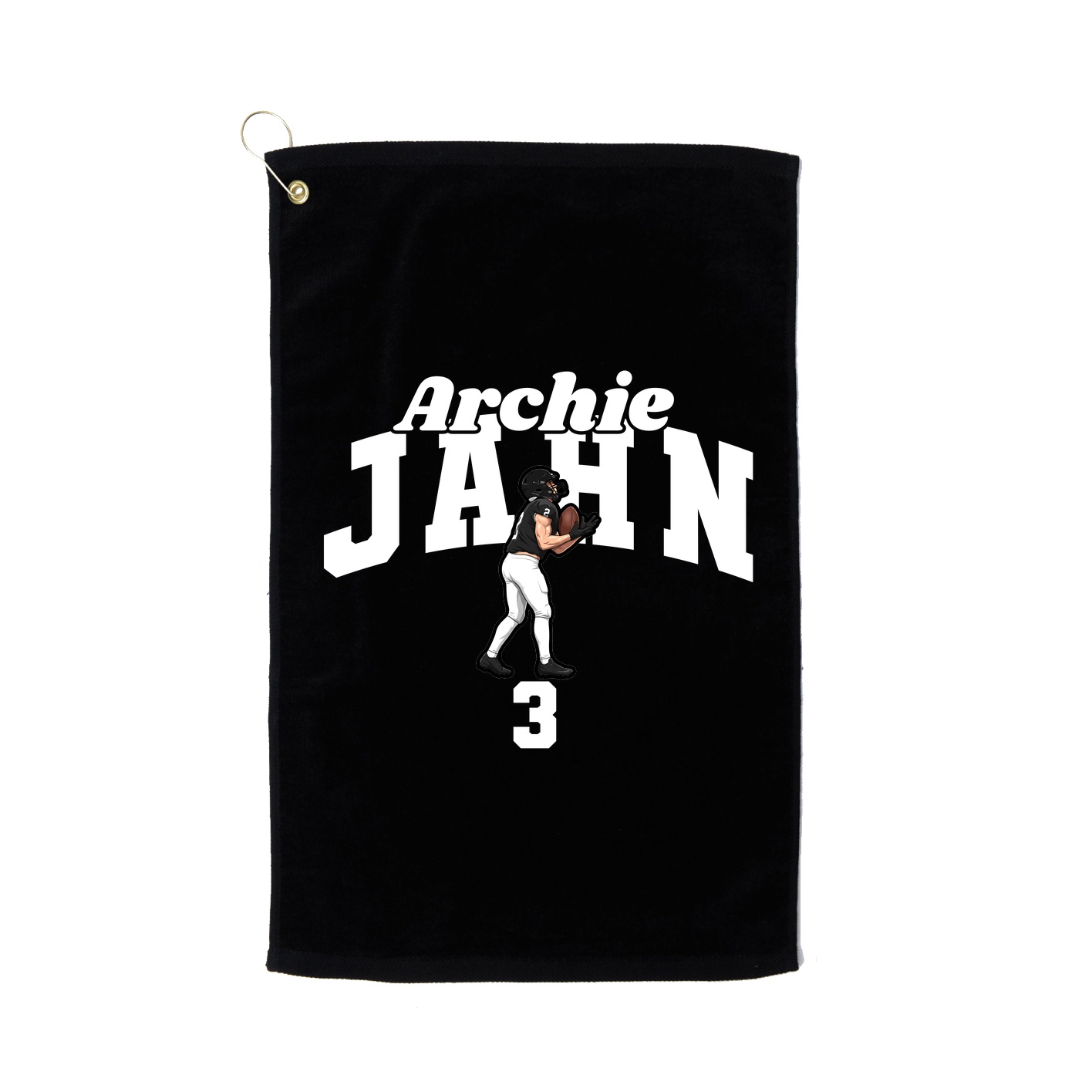 Golf Towel — Signature Arch in Black