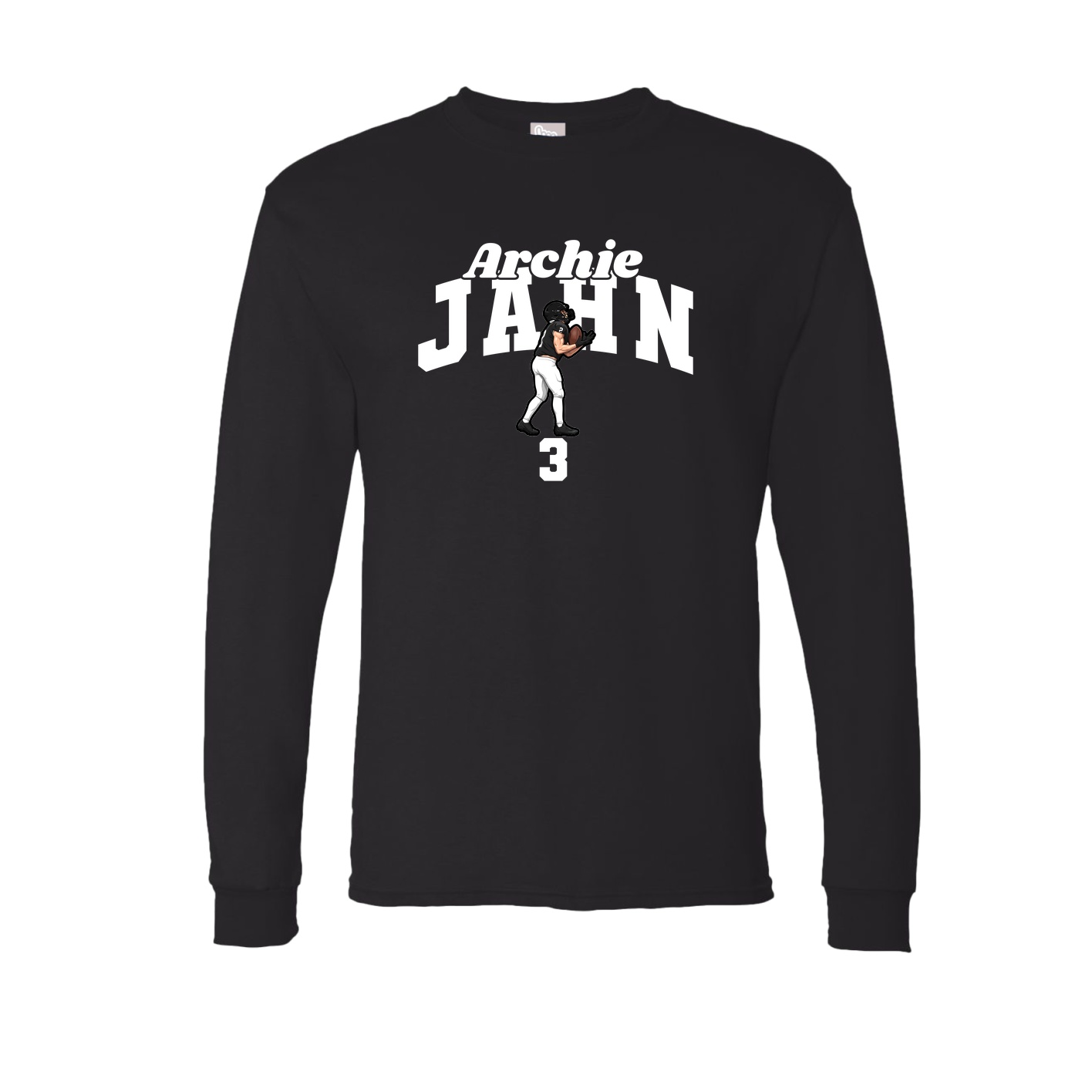 Long Sleeve Tee — Signature Arch in Black