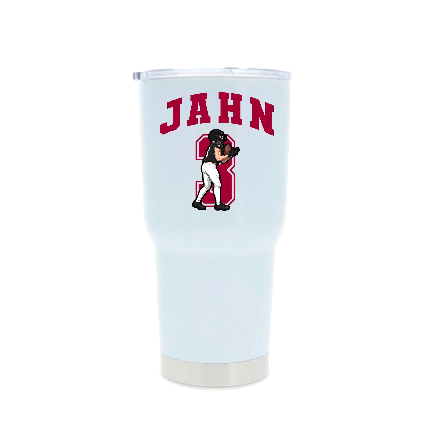 30oz Stainless Steel Tumbler — Number in White
