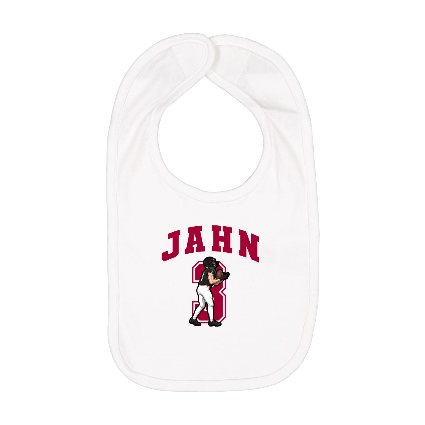 Infant Bib — Number in White
