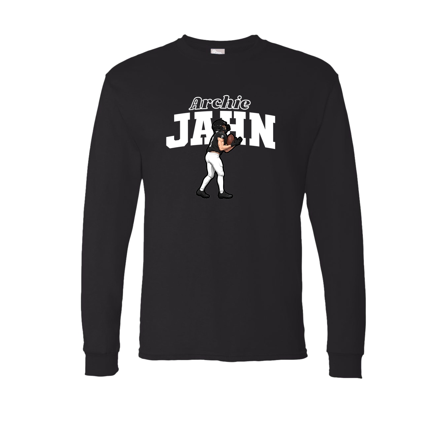 Long Sleeve Tee — Name Arch in Black