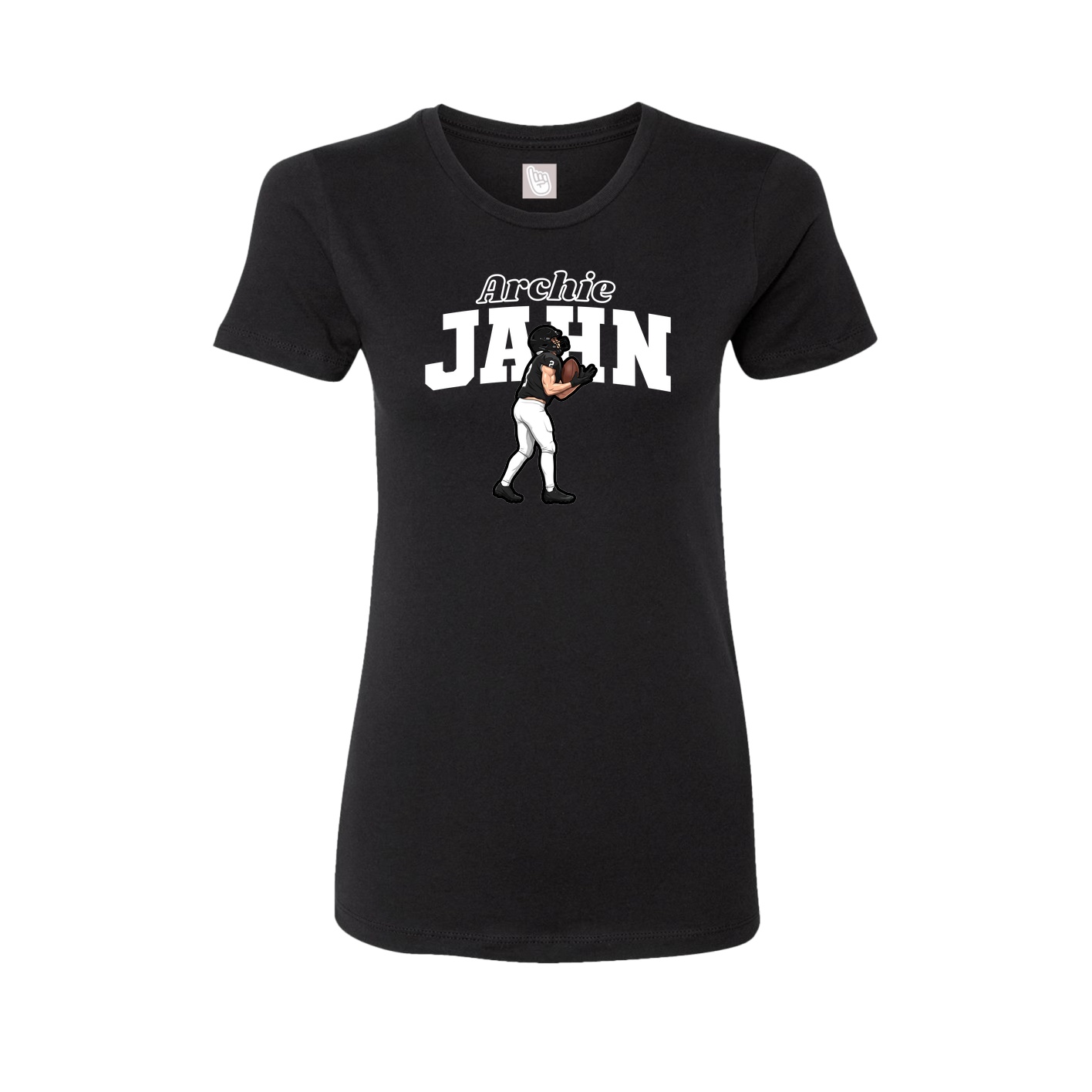 Womens Tee — Name Arch in Black