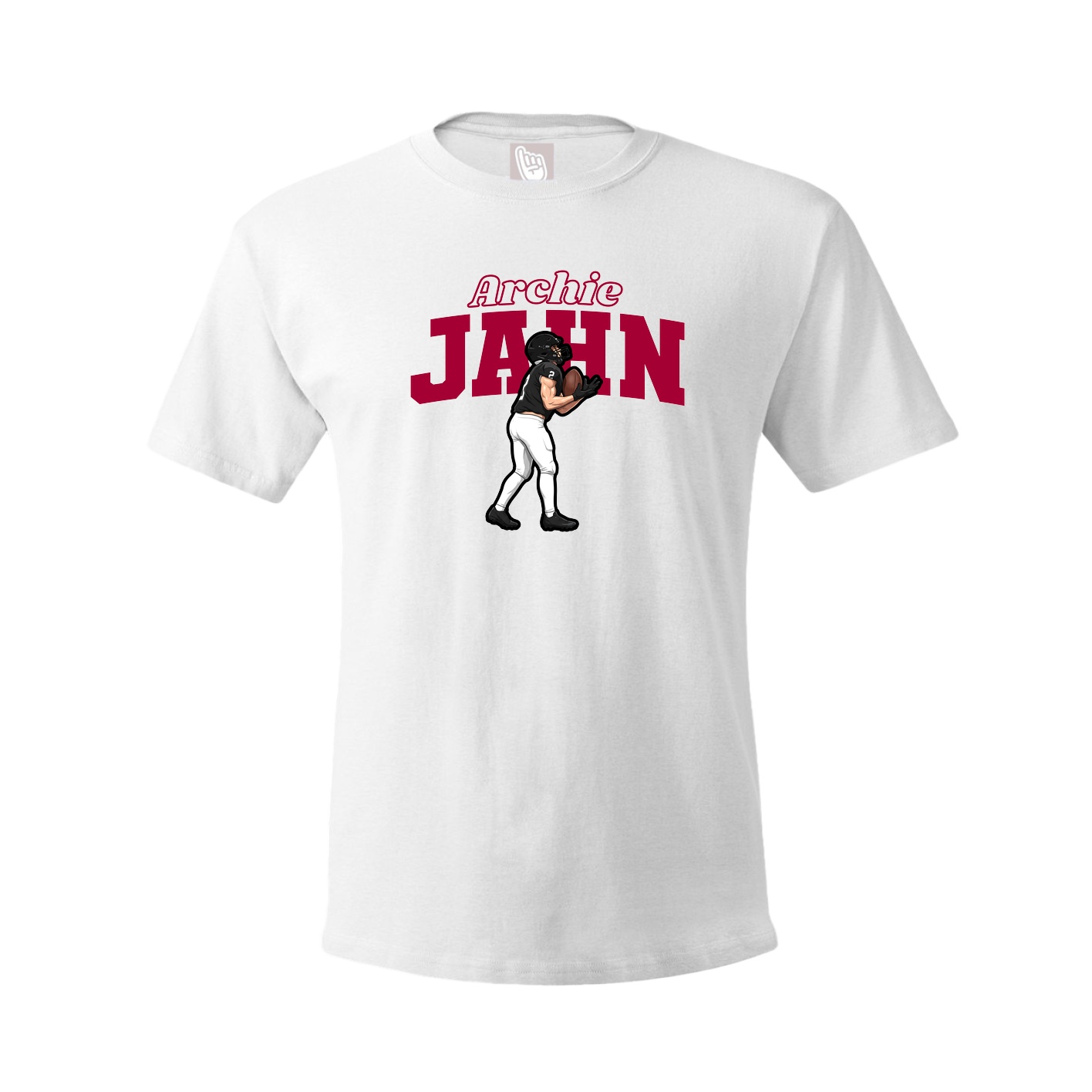 Youth Tee — Name Arch in White