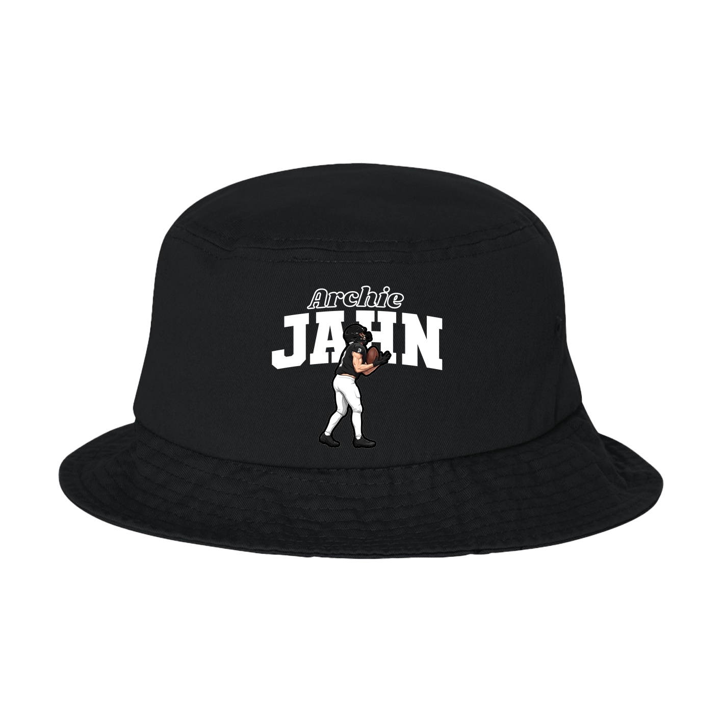 Bucket Cap — Name Arch in Black
