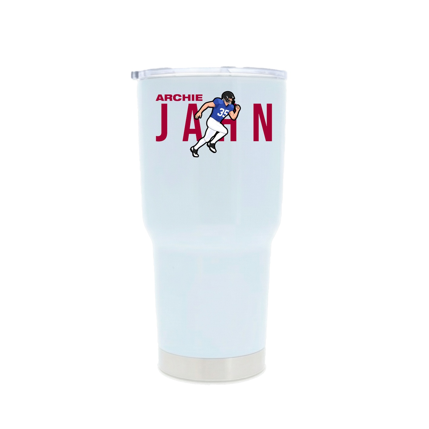 30oz Stainless Steel Tumbler — Player Name in White