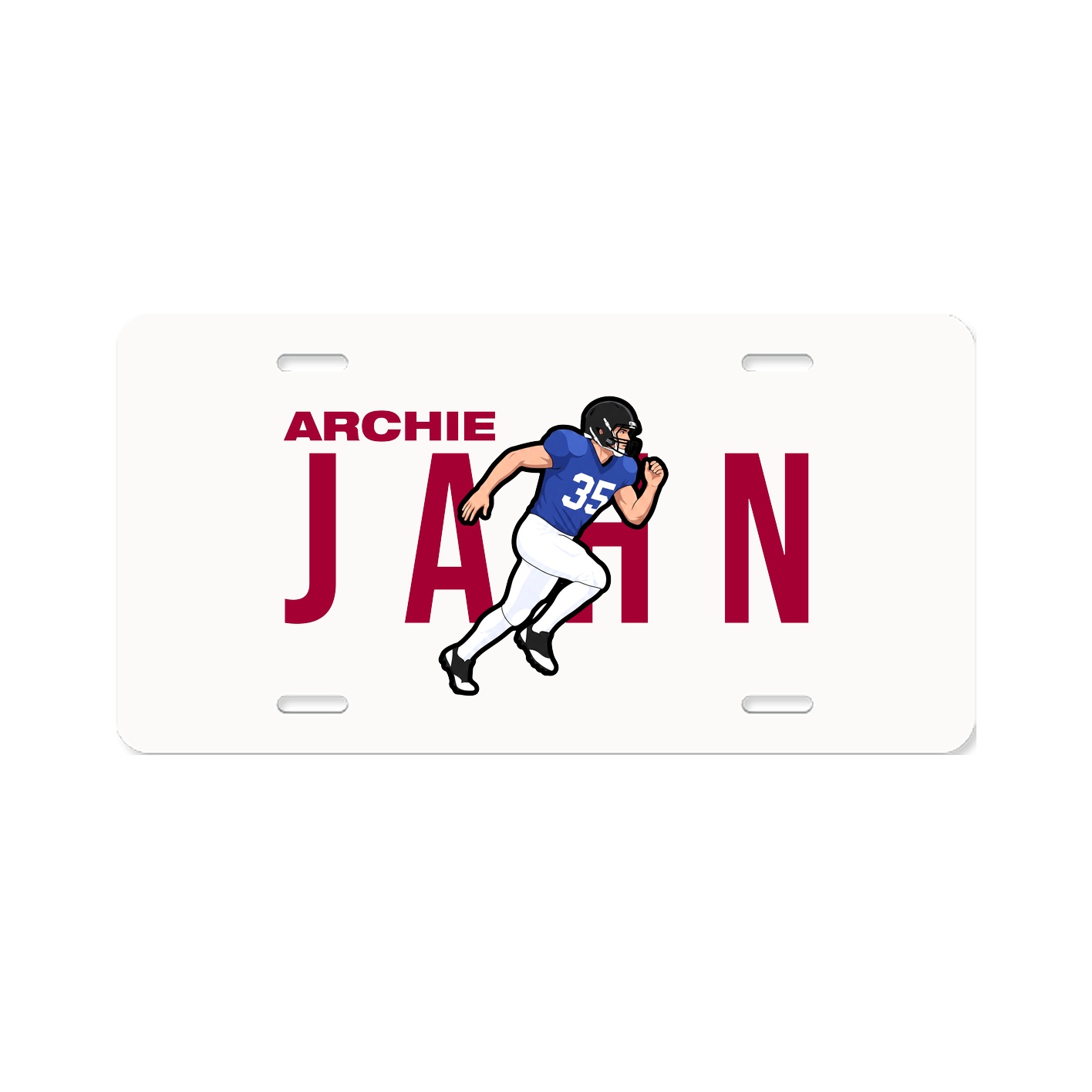 License Plate — Player Name in Classic