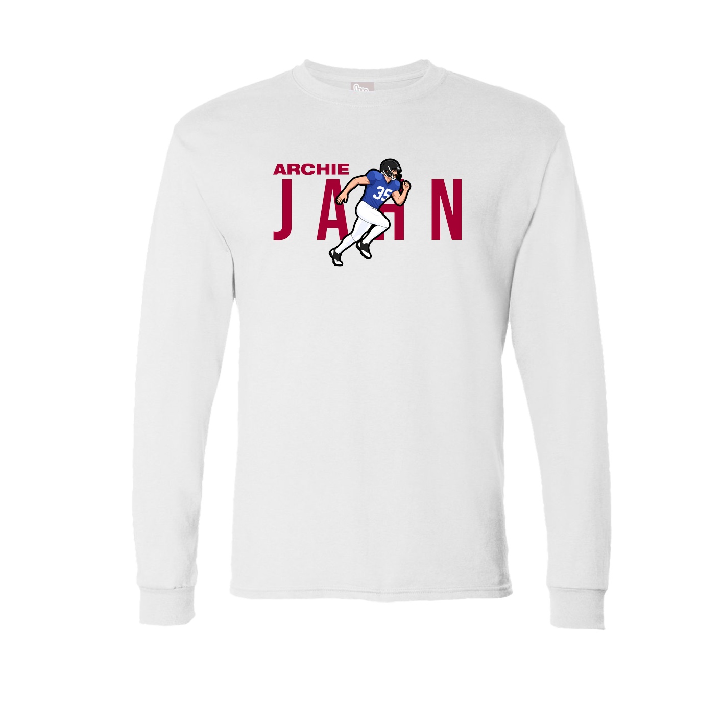 Long Sleeve Tee — Player Name in White