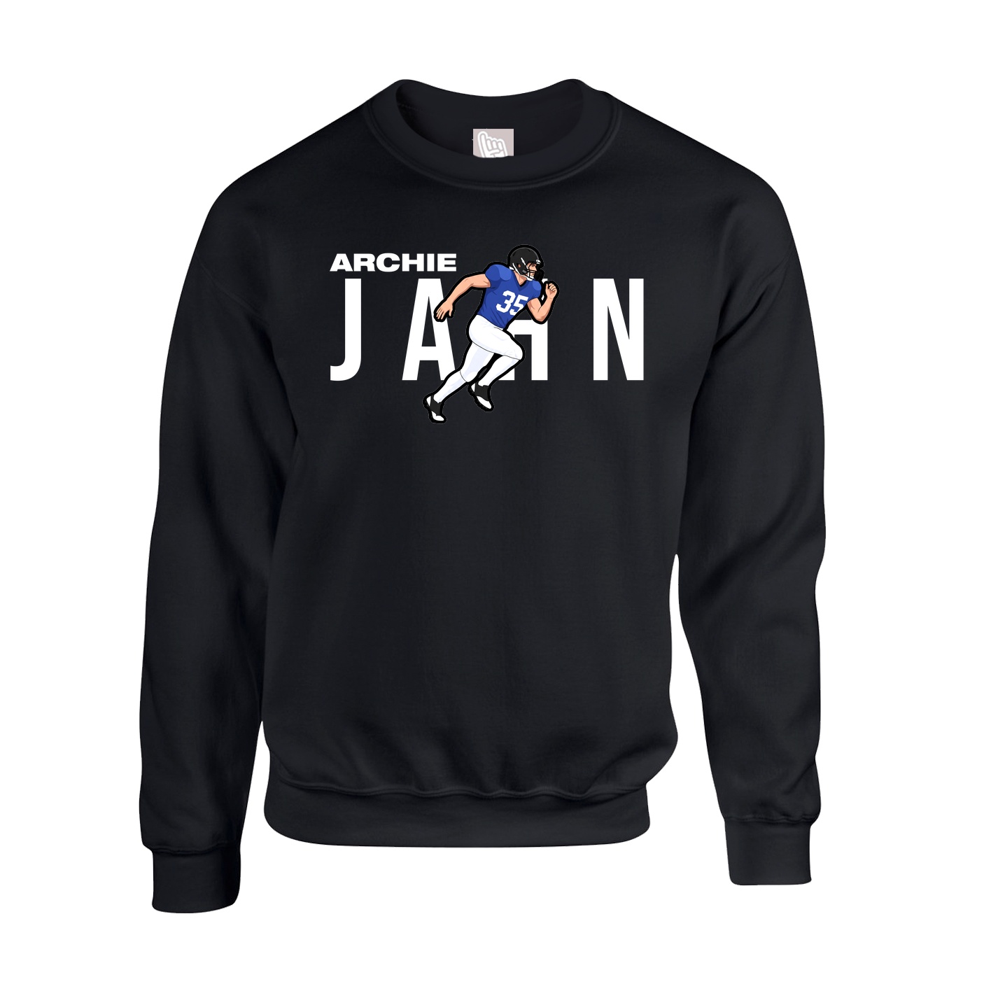 Fleece Crew — Player Name in Black