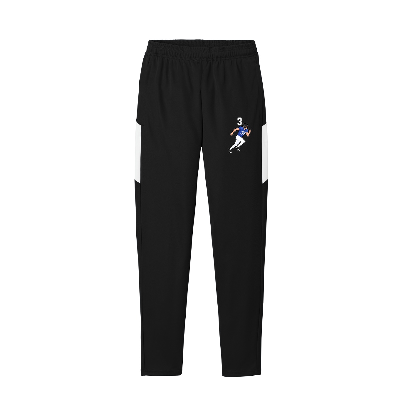 Team Travel Pant — Number Top in Black/White