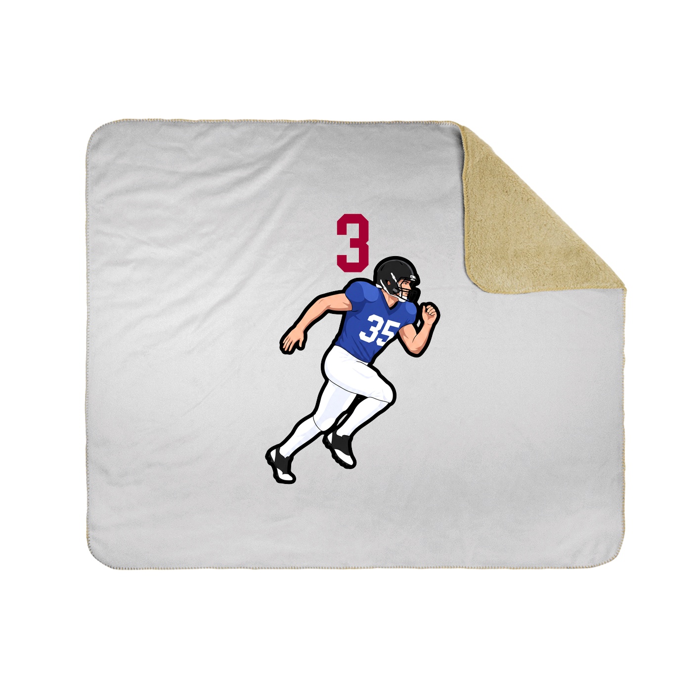 Throw Blanket — Number Top in White