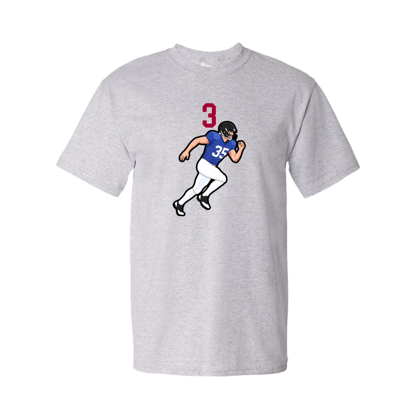 Youth Tee — Number Top in Grey