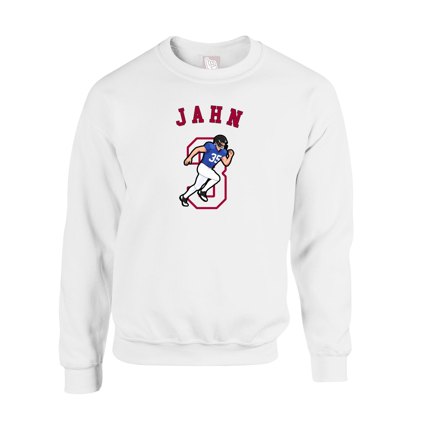 Fleece Crew — Shirsey Arch in White